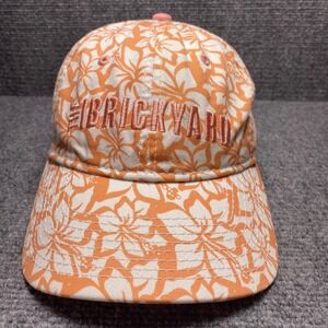 Brickyard Hat Cap Strap Back Womens Adjustable Orange Racing Floral